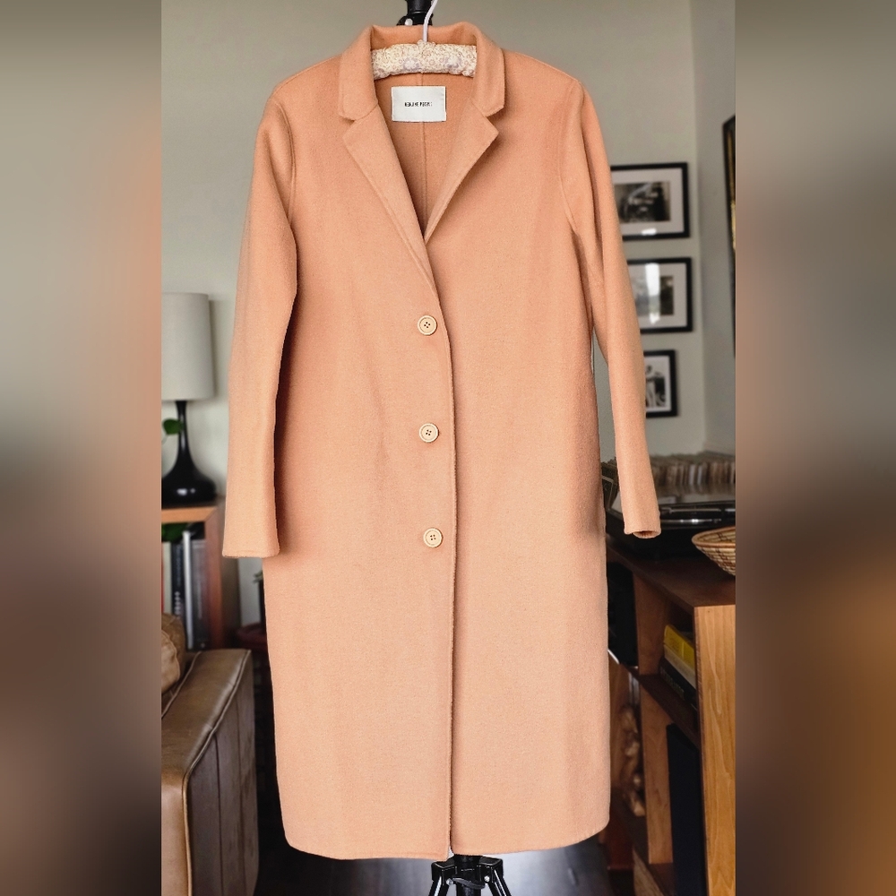 Genuine People Women's Camel Wool Trench Coat